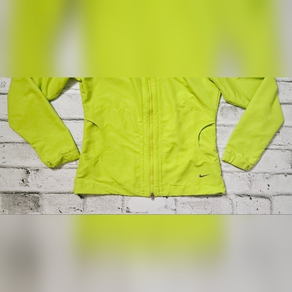 Nike Golf Lightweight Hooded Jacket Womens Small Lime Green Gray - Picture 7 of 10